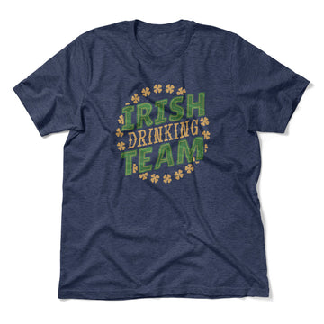 Irish Drinking Team Men/Unisex T-Shirt in Heather Navy color